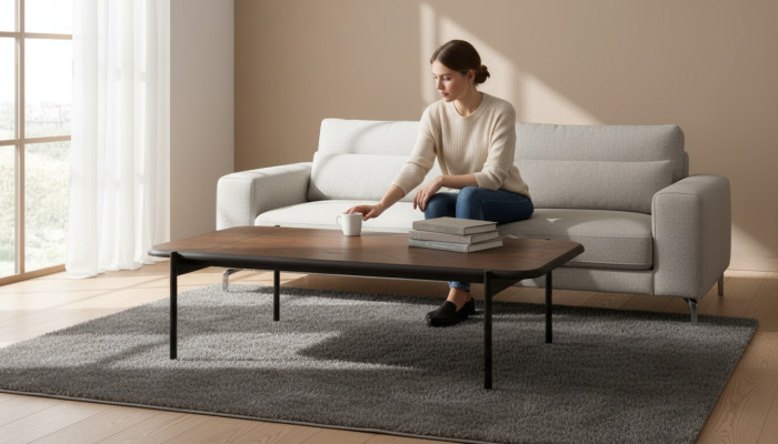 Mesa de centro Muebles Mesa Lujo nuevo Marrón Moderno Diseño de sala de estar