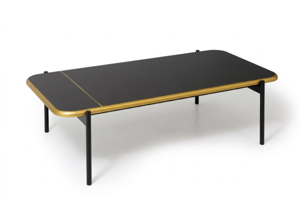 Muebles Mesa Lujo Moderno Mesa de Centro Madera Diseño Sala de Estar Negro