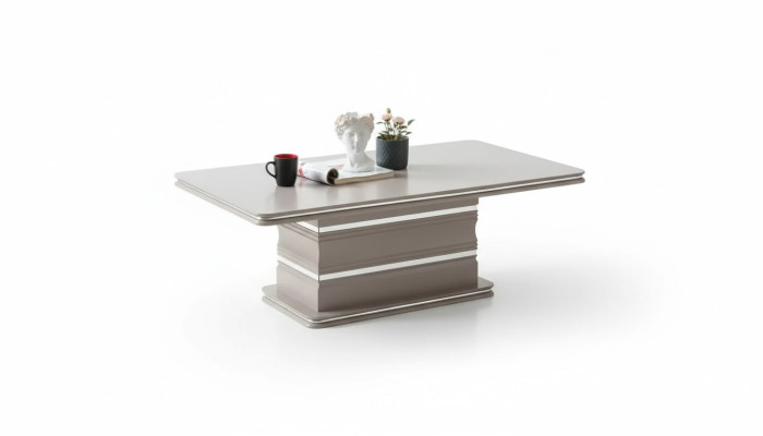 Mesa de centro nueva Mesa de estar Mesa auxiliar Mesa de café beige de madera.