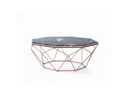 Moderna mesa de centro de salón, mesa de café de madera negra.