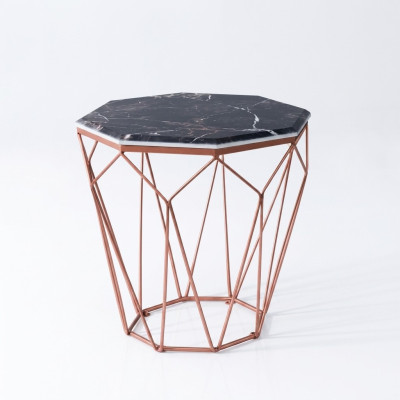 Mesita auxiliar Salón Muebles de lujo Material negro Metal Diseño