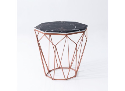 Mesita auxiliar Salón Muebles de lujo Material negro Metal Diseño