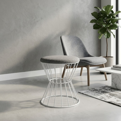 Taburete Puf Cubo Muebles de lujo Diseño Estilo Salón Club Tela