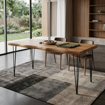 Comedor Mesa de comedor Muebles de lujo Madera Mesa de cocina nueva Marrón Mesa moderna