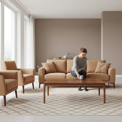 Mesa de centro Estilo de muebles de salón moderno y elegante Mesa de lujo de madera diseño