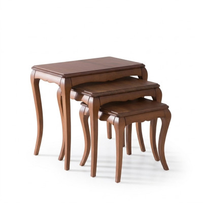 Mesa auxiliar 3x marrón Material de acero inoxidable, diseño nuevo para el salón.