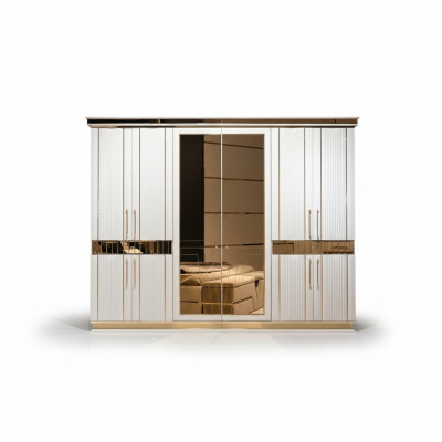 Armario blanco de dormitorio Material Madera Armario Lujo Moderno