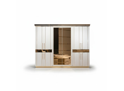 Armario blanco de dormitorio Material Madera Armario Lujo Moderno