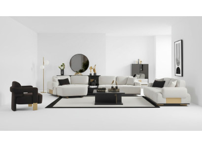 Conjunto de sala de estar sofá esquinero en forma de L 3+1 plazas sofá mobiliario sofá