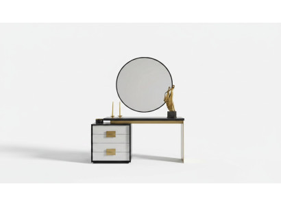 Dormitorio Elegante Conjunto de tocador de diseñador Espejo de lujo 2 piezas