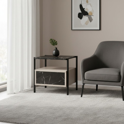 Diseñador de dormitorio Mesita de noche de diseñador Mesa de noche de madera de diseñador Muebles elegantes