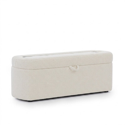 Muebles de dormitorio Banco blanco Banco de diseñador Aparador acolchado con almacenamiento