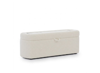 Muebles de dormitorio Banco blanco Banco de diseñador Aparador acolchado con almacenamiento