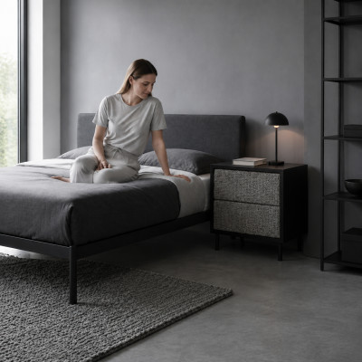 Dormitorio Mesita de noche Diseñador Consola de noche de lujo Muebles de madera de lujo nuevos