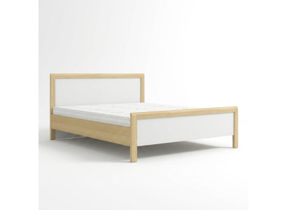 Cama moderna doble blanca dormitorio camas de alta calidad estructura de madera.