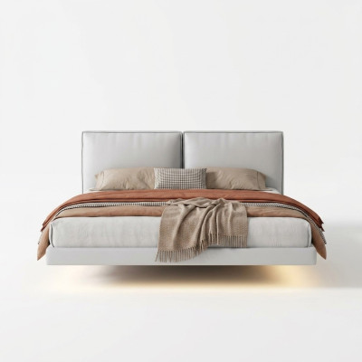 Dormitorio blanco cama de pared, camas de diseñador marco de madera, camas dobles