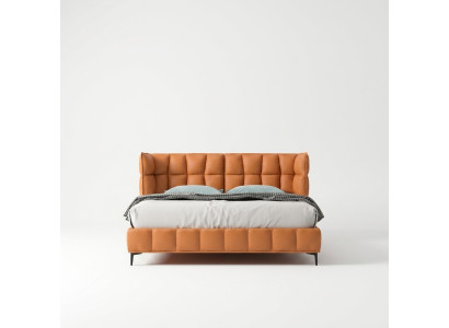 Naranjas de cama doble dormitorio muebles camas textiles estructura de madera elegante