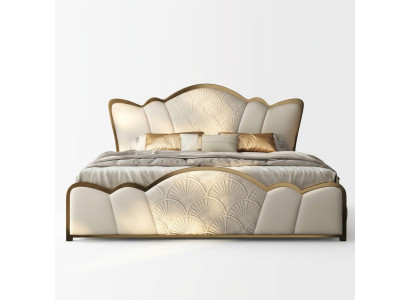 Dormitorio Muebles Elegante Cama Doble Blanca Camas de Cuero Modernas