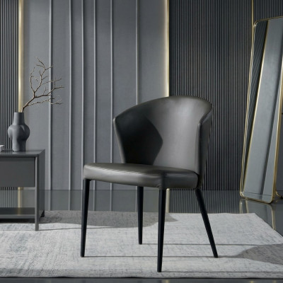 Silla de comedor negra Sillas de comedor de madera elegantes Muebles modernos