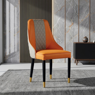Silla de comedor naranjas Sillas de madera Sillas modernas sin brazos