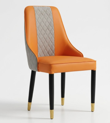 Silla de comedor naranjas Sillas de madera Sillas modernas sin brazos