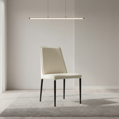 Silla de comedor blanca Diseñador Sillas de madera Elegantes Sillas de tela modernas