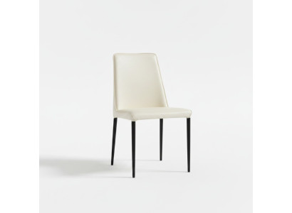 Silla de comedor blanca Diseñador Sillas de madera Elegantes Sillas de tela modernas