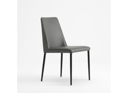 Silla de comedor completamente negra, sillas de madera de diseñador, sillas con respaldo de tela.