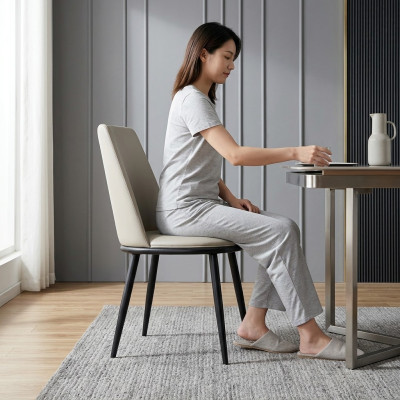 Muebles de comedor Elegante silla de lujo de diseñador de madera de una plaza