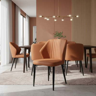 Silla marrón claro Sillas de comedor elegantes Sillas de madera con estilo Sillas con apoyabrazos