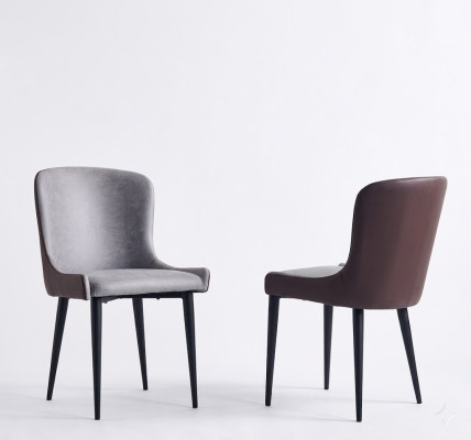 Silla de brazos gris - Sillas de comedor de diseño de madera para cocina de una plaza.