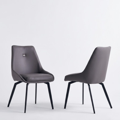Moderna silla gris comedor sillas de madera y metal sillas de diseño con respaldos