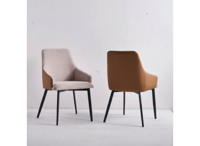 Silla de comedor marrón claro silla de cocina marco de acero inoxidable sillas de madera