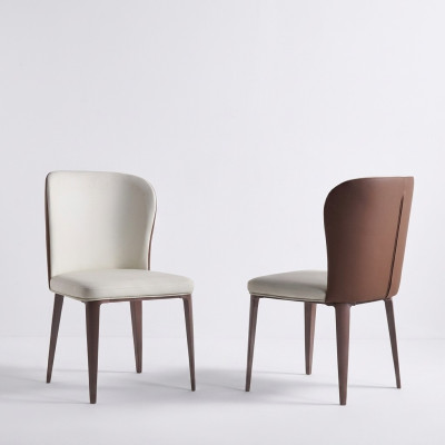 Silla de comedor diseño de una plaza sin reposabrazos silla de madera tapizada