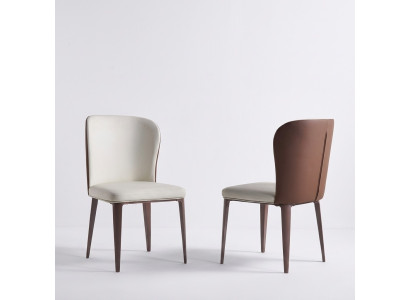Silla de comedor diseño de una plaza sin reposabrazos silla de madera tapizada