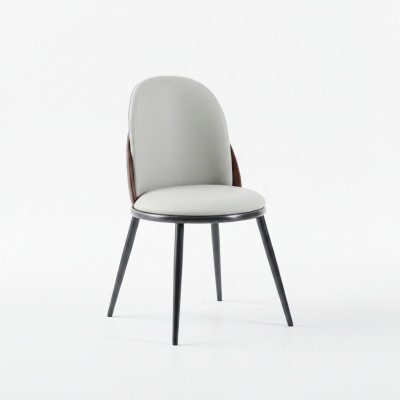 Muebles de comedor Diseñador Blanco Asiento individual sin apoyabrazos Silla de lujo de madera