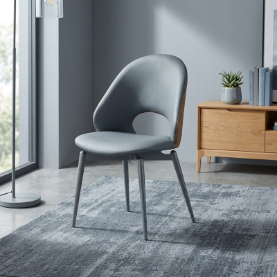 Asiento individual gris diseñador sillas tapizadas de comedor de lujo muebles de madera nuevos