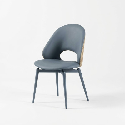 Asiento individual gris diseñador sillas tapizadas de comedor de lujo muebles de madera nuevos