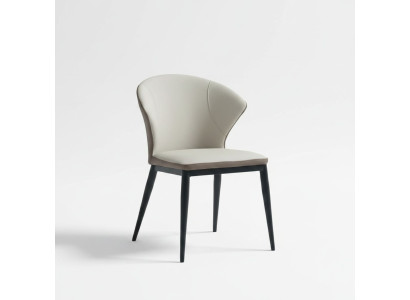 Sillas tapizadas blancas de diseñador de tela para comedor, sillas de madera elegantes.