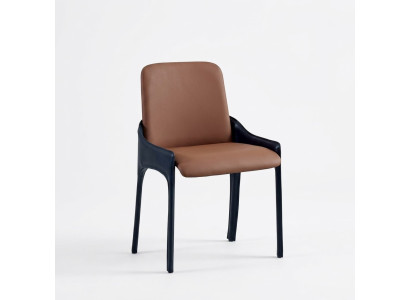 Silla de comedor marrón Asiento elegante de una persona Sillas de lujo tapizadas Sillas