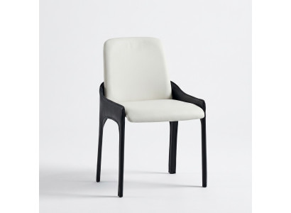 Moderna silla de comedor blanca y negra, silla de diseñador para muebles de comedor