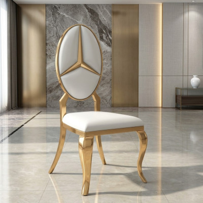 Comedor Silla de cuero blanco Diseñador individual Sillones Sillas Nuevos
