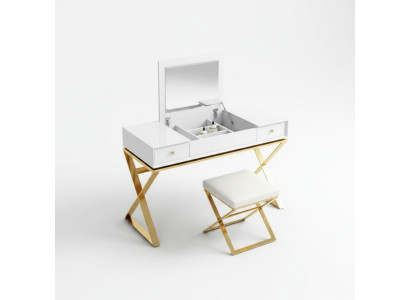 Moderno tocador blanco para dormitorio con cajones mueble de madera.