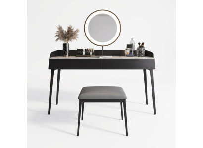 Moderno tocador negro consola de madera diseñador tocador nuevo.