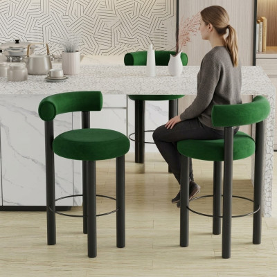 Silla de bar moderna verde diseñador de butaca Loungesessel elegante de un asiento