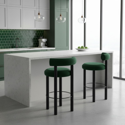 Silla de bar moderna verde diseñador de butaca Loungesessel elegante de un asiento