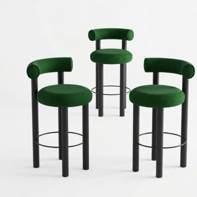 Silla de bar moderna verde diseñador de butaca Loungesessel elegante de un asiento