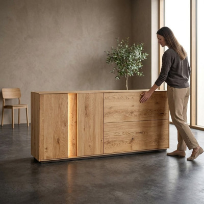Marrón tocador de madera Sala de estar cómodas Cajonera de lujo Nuevo