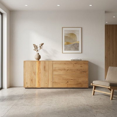 Marrón tocador de madera Sala de estar cómodas Cajonera de lujo Nuevo
