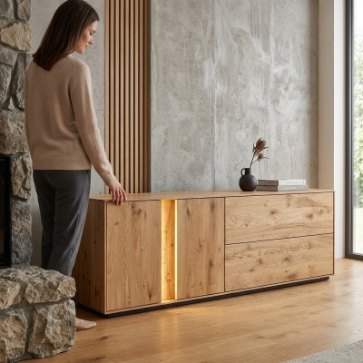 Aparador de TV moderno de sala de estar Lujo LED-Sideboard Bajo RTV